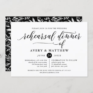 Simple Script Typography   Rehearsal Dinner Invitation