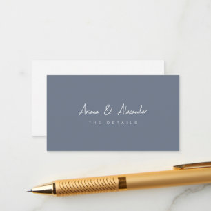 Simple Script Wedding Guest Detail Enclosure Card