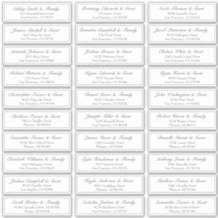 Simple Script Wedding Guest Names Address