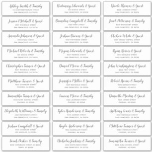Simple Script Wedding Guest Names Address