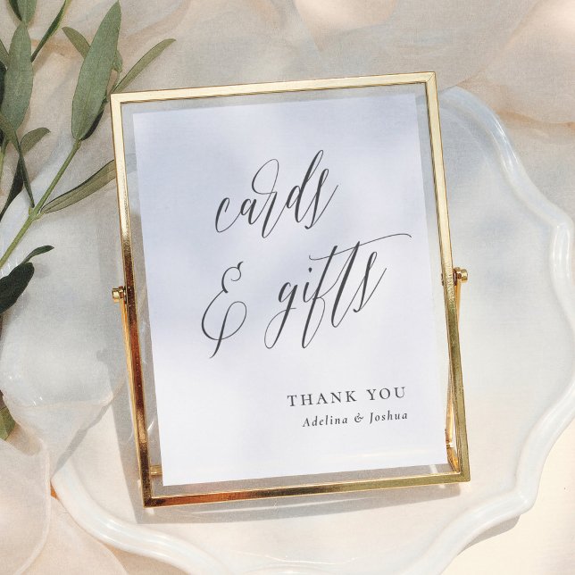Simple Script  Wedding Tabletop Cards & Gifts Sign (Creator Uploaded)