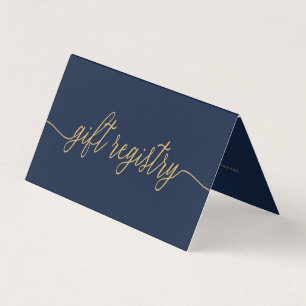 Simple Script With Photo Gift Registry Card