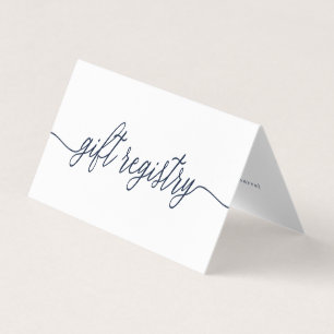 Simple Script With Photo Gift Registry Card
