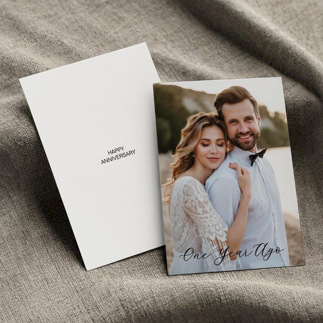 Simple Scripty First Anniversary - One Year Ago  Card (Creator Uploaded)