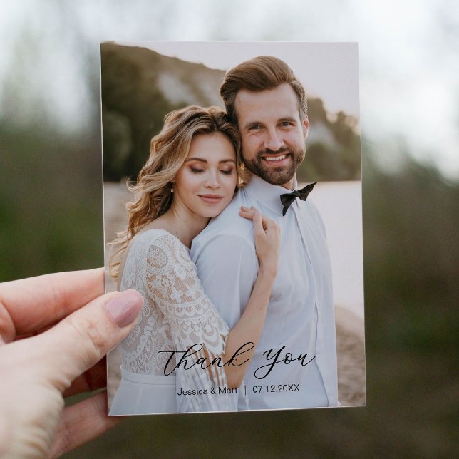 Simple Scripty Photo Thank You Card (Creator Uploaded)