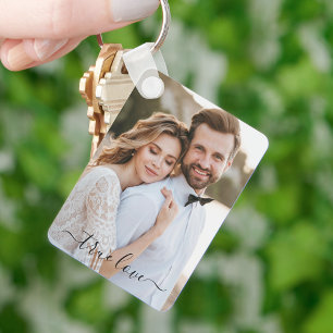 Simple Scripty True Love Photo Key Ring