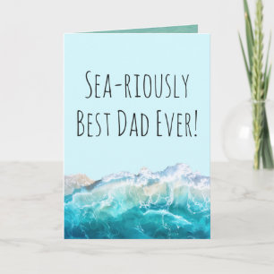 Simple Sea Fishing Fathers Day Photo Greeting Card