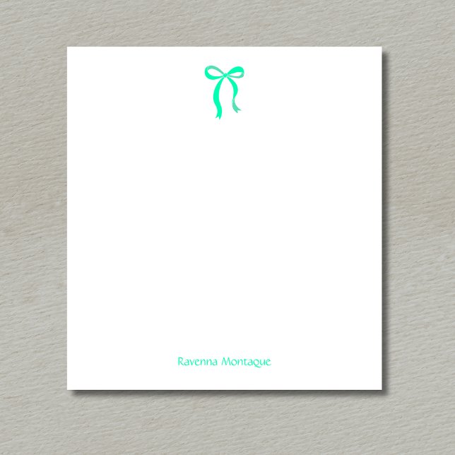 Simple Seafoam Green Bow Script Custom Name Script Notepad (Creator Uploaded)