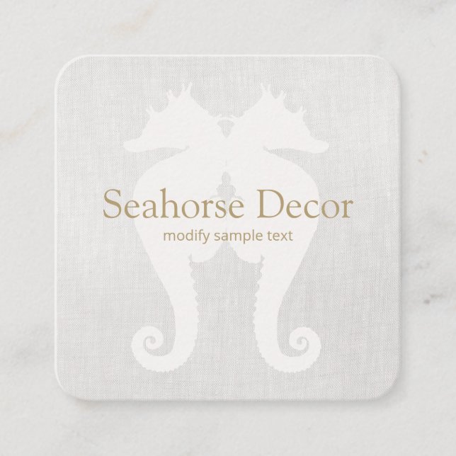 Simple Seahorse Business Card (Front)