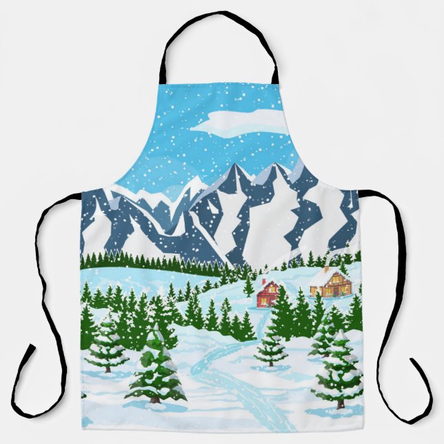 Simple seamless background - old fashion hand-draw apron (Front)
