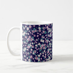 Simple seamless floral pattern with bright colorfu coffee mug