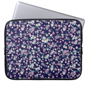 Simple seamless floral pattern with bright colorfu laptop sleeve