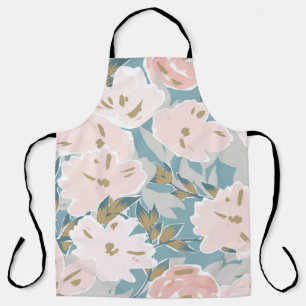 Simple seamless pattern of hand drawn gouache flow apron
