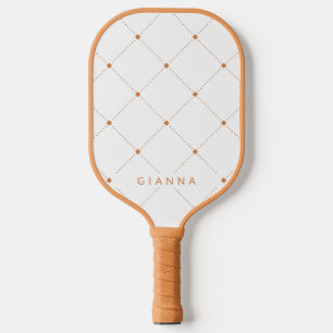 Simple Seamless Pattern Tan Pickleball Paddle