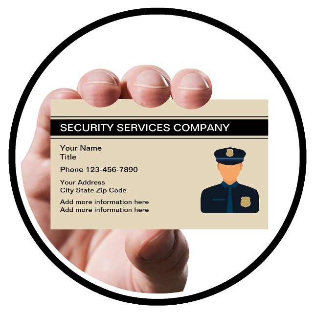Simple Security Guard Business Card (Creator Uploaded)