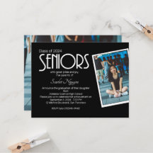 Simple Seniors Graduation Party Invitation