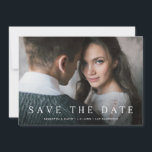 Simple Serif | Elegant Classic Text and Photo Save The Date<br><div class="desc">These simple and elegant save the date cards feature your full bleed photo,  along with classic white serif text on the bottom,  and a soft grey back.</div>