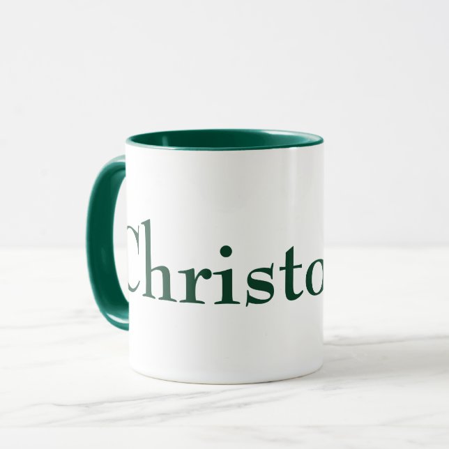 simple serif modern handsome personalised hunter mug (Front Left)