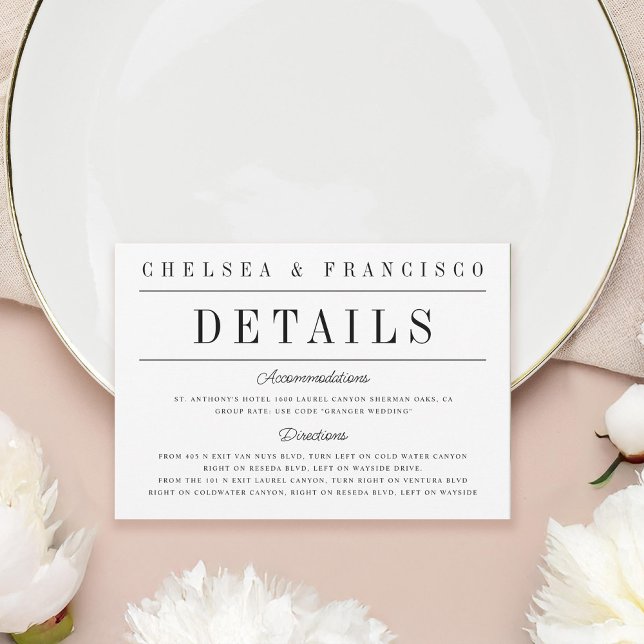 Simple Serif Modern Typography Wedding Enclosure Card (Creator Uploaded)
