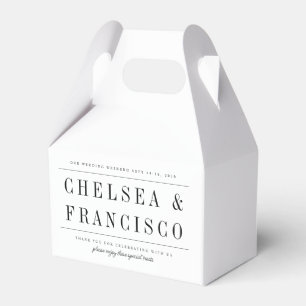 Simple Serif Modern Typography Wedding Favour Box