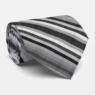 Simple Shades of Gray Grey Stripes Tie