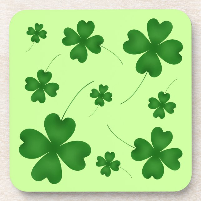 Simple shamrock design coaster (Front)