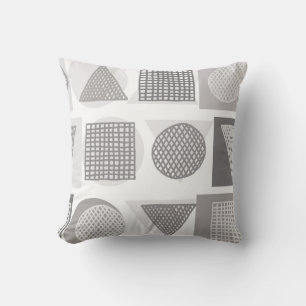 Simple Shape Design Dove Grey Throw Pillow