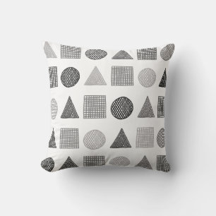 Simple Shape Design Grey White Cushion