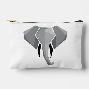 Simple Shapes Geometrics Elephant Head Accessory Pouch