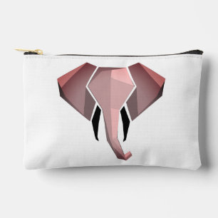 Simple Shapes Geometrics Elephant Head Accessory Pouch