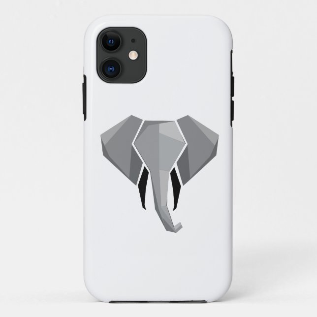 Simple Shapes Geometrics Elephant Head  Case-Mate iPhone Case (Back)