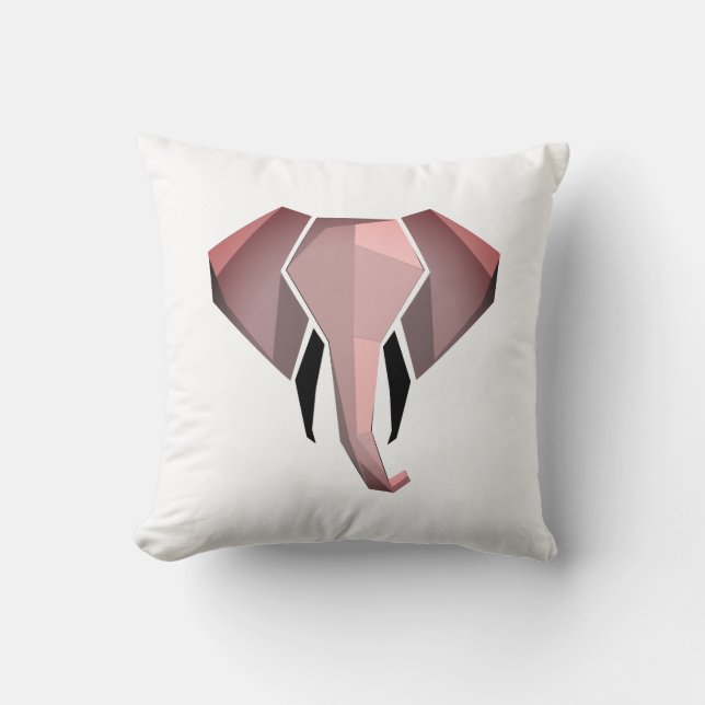 Simple Shapes Geometrics Elephant Head  Cushion (Front)