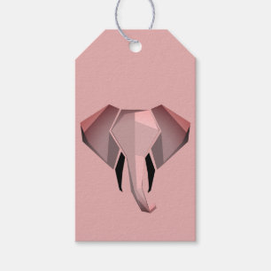 Simple Shapes Geometrics Elephant Head Gift Tags
