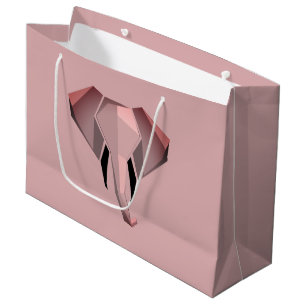 Simple Shapes Geometrics Elephant Head Large Gift Bag