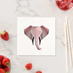 Simple Shapes Geometrics Elephant Head Napkin