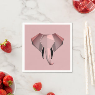 Simple Shapes Geometrics Elephant Head Napkin