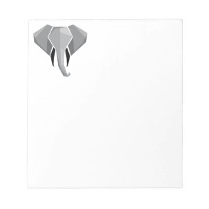 Simple Shapes Geometrics Elephant Head Notepad