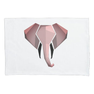 Simple Shapes Geometrics Elephant Head  Pillowcase