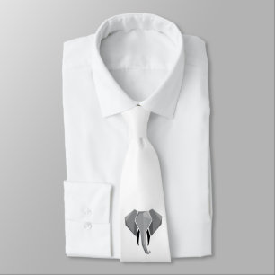 Simple Shapes Geometrics Elephant Head  Tie