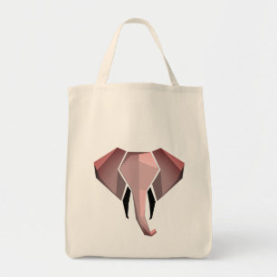 Simple Shapes Geometrics Elephant Head Tote Bag