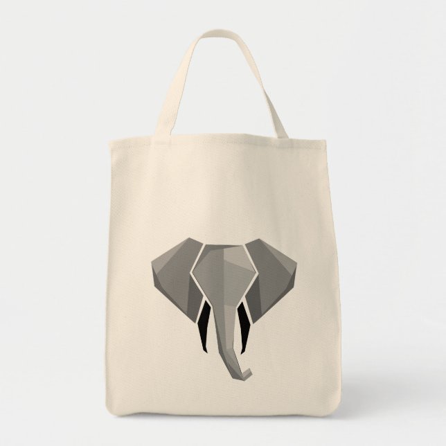 Simple Shapes Geometrics Elephant Head  Tote Bag (Front)