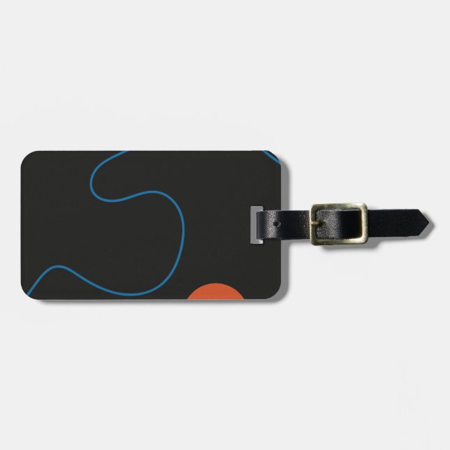 Simple Shapes, Mid Century Art Luggage Tag (Front Horizontal)