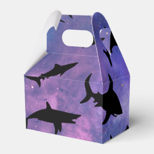 Simple shark fish jaws whale ocean galaxy pattern favour box