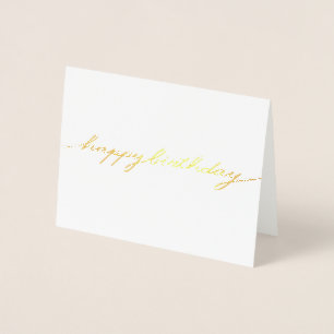Simple Shiny Happy Birthday Foil Card