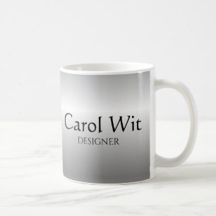 Simple shiny silver coffee mug