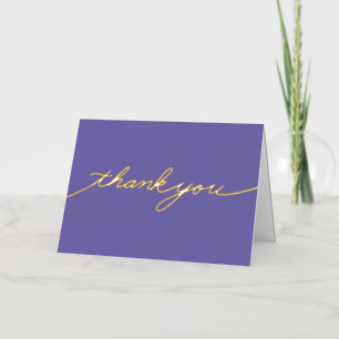 Simple Shiny Thank You Foil Greeting Card