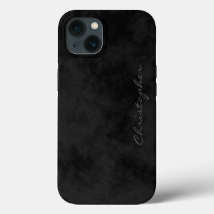 Simple Signature Mottled Black iPhone 13 Case