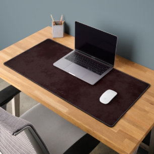 Simple Signature Mottled Burgundy Brown Desk Mat
