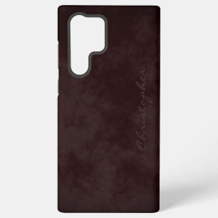 Simple Signature Mottled Earthy Brown Samsung Galaxy Case