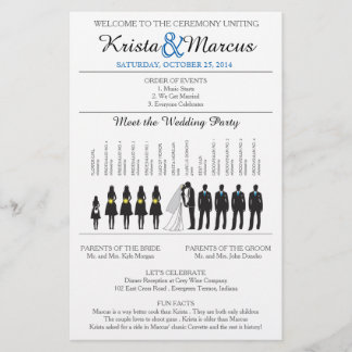 Simple Silhouettes Wedding Program Flyer